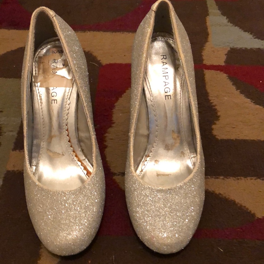 Rampage silver glitter 3in. Heels